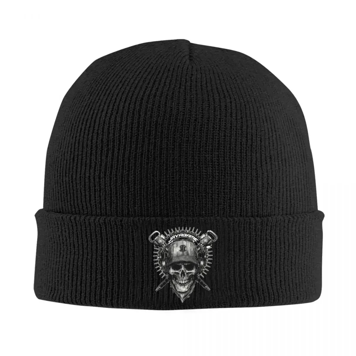 Skull Embroidery Logo Bonnet Hats Beanie Hats Pattern Knitting Hat Winter Casual Unisex Adult Outdoor Sport Warm Cap