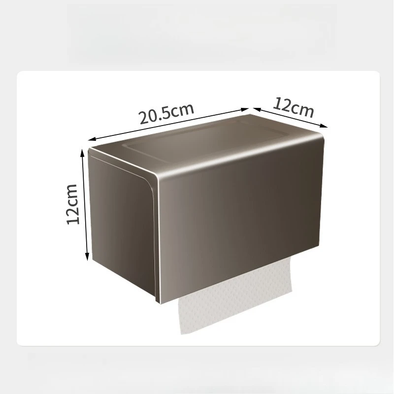 Bathroom toilet paper box waterproof wall mounted toilet roll paper holder toilet paper storage rack no punching required