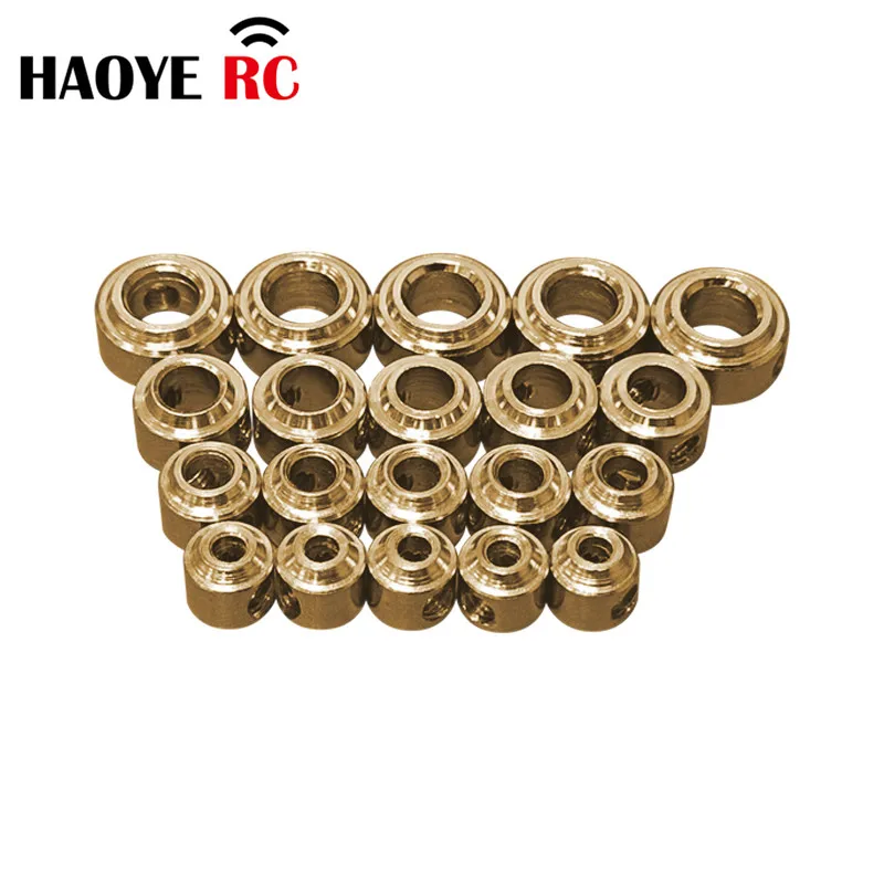 

Haoye 10pcs Inner Dia 2.5mm 3.5mm Metal copper Wheel Collars Lock Landing Gear Stopper For RC Fixed-wing Airplane Model Parts