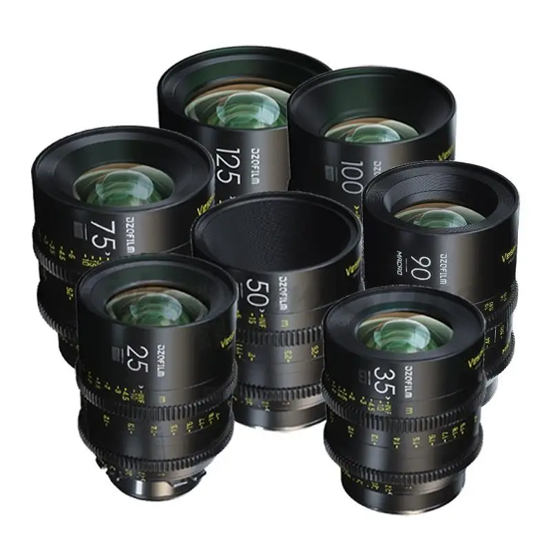 DZOFilm VESPID PRIME 16mm T2.8 21/25/35/40/50/75/100/125mm T2.1 & Macro 90mm T2.8 Full frame Cine Lens For PL or EF Mount Family