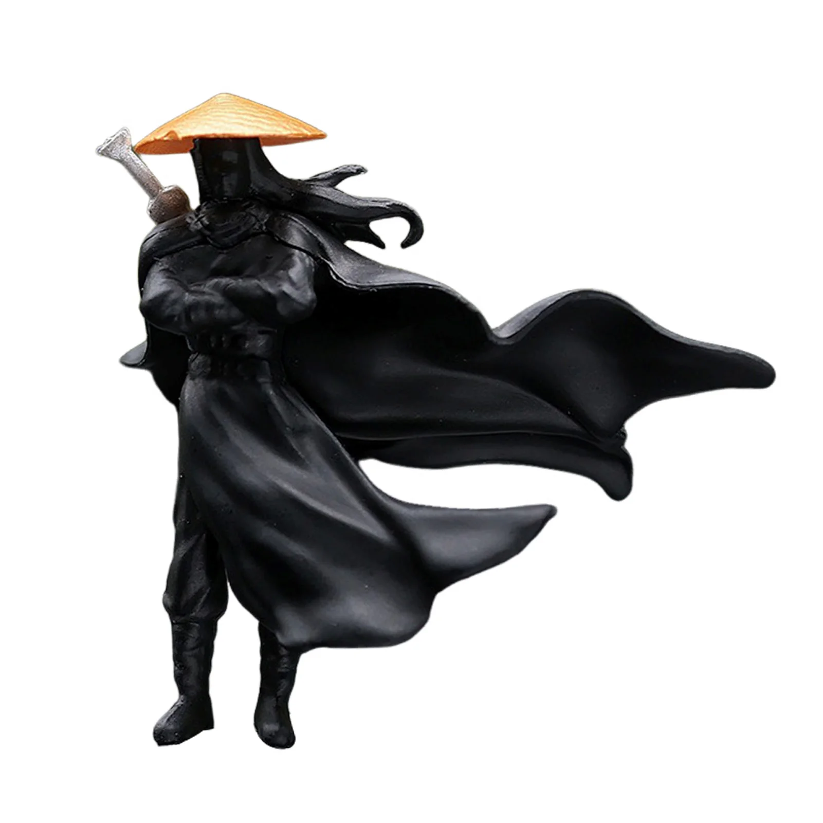 Ancient Chinese Swordsman Figurine Cool Polyresin Knight Statue for Car Dashboard Decor Unique Driving Companion Gift