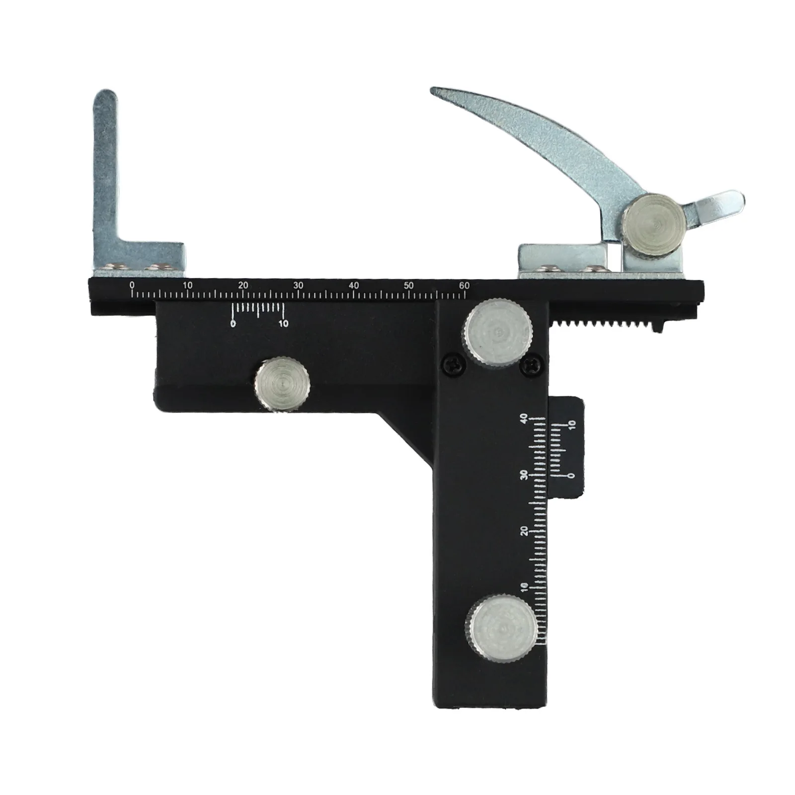 Laboratory Measurement Black Microscope Vernier Caliper Mechanical Caliper Horizontal Screws Design Manual Knob Movement