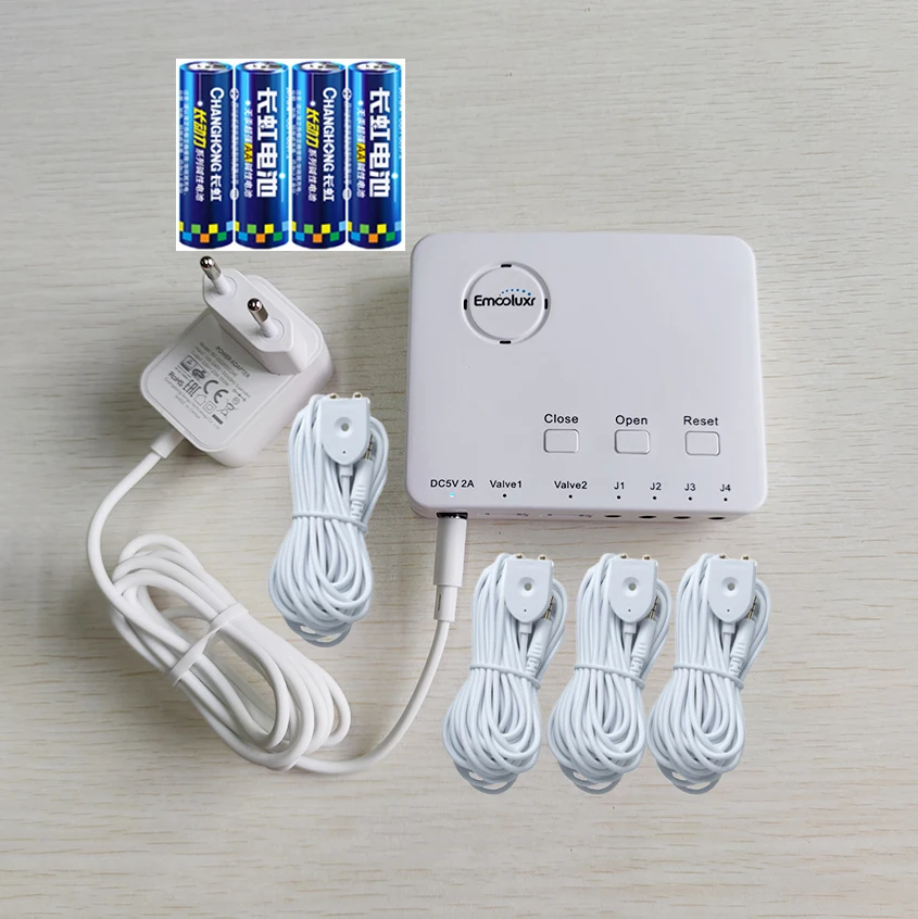 

Smart Water Leak Detector - Real-Time Alert with Batteries and 5V EU Plug, 6-Meter Leakage Detection Sensor for Home/Office