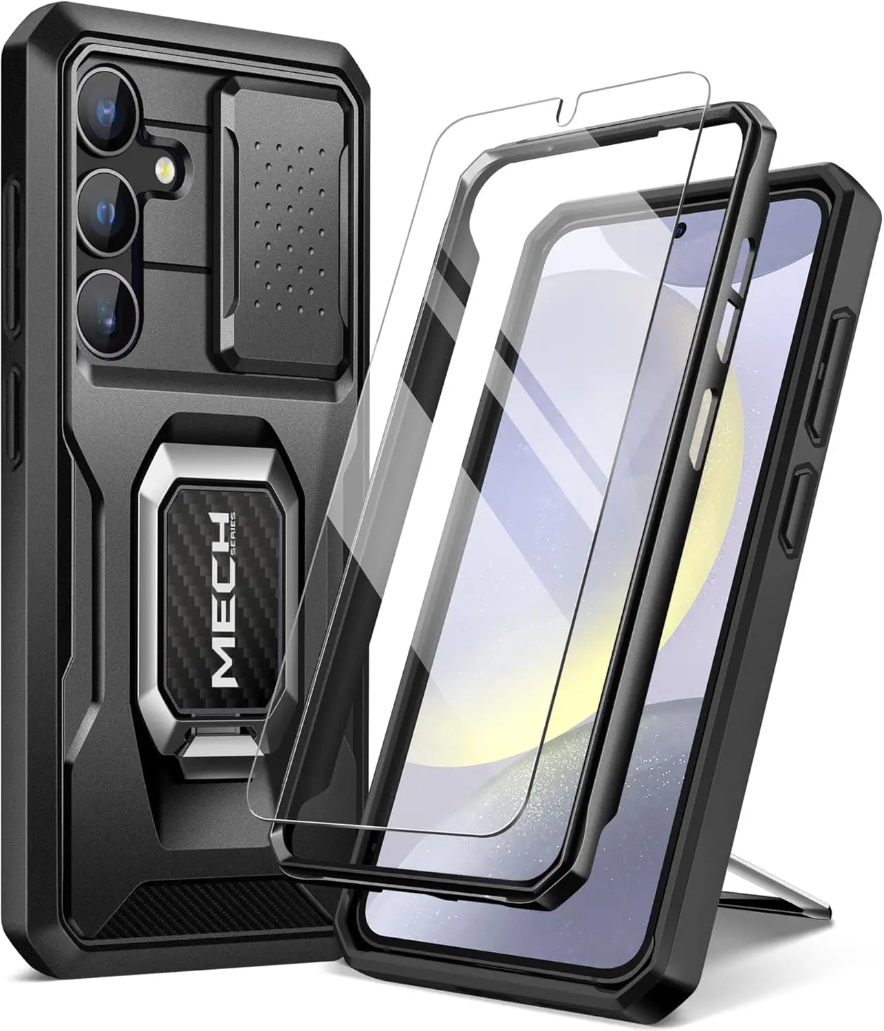 For Samsung Galaxy S24 Plus Case with Tempered Glass Screen Protector Full Body Protection Military Grade Shockproof Phone Case