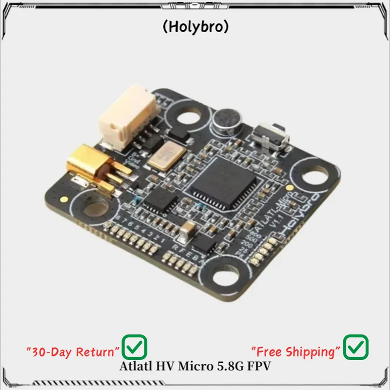 

Holybro Atlatl HV Micro 5.8G FPV Video Transmitter 2-4S Lipo 0.5/25/200/500/800mW 40CH VTX for FPV RC Multirotor Drone