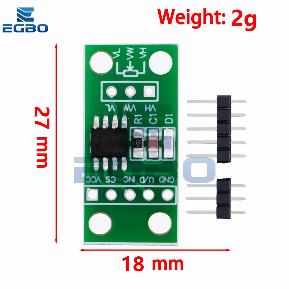 1PCS EGBO X9C103S Digital Potentiometer Board Module DC3V-5V for Arduino