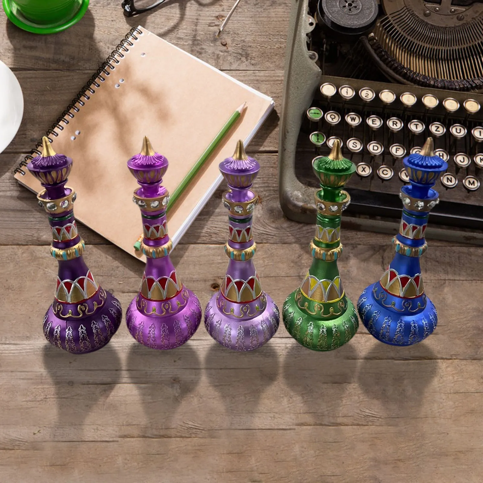 I Dream Of Jeannie Bottle From Della Second Season MIRRORED Purple Bottle!Pagoda Spirit Bottle Decoration