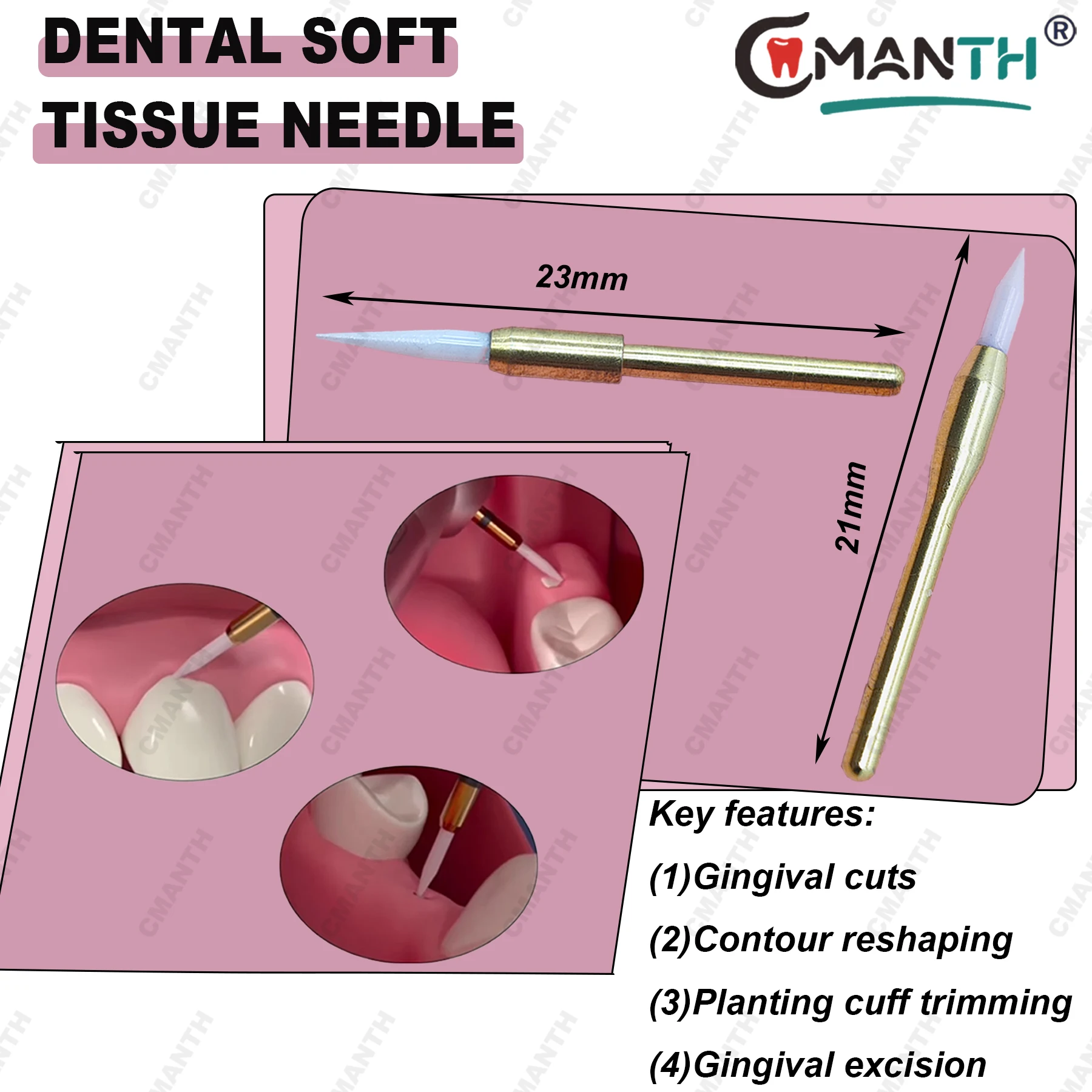 

Стоматологический триммер для мягких тканей, бор 21/23 мм для имплантатов, хирургическая керамическая резка ясеня из мягких тканей, стоматологические материалы