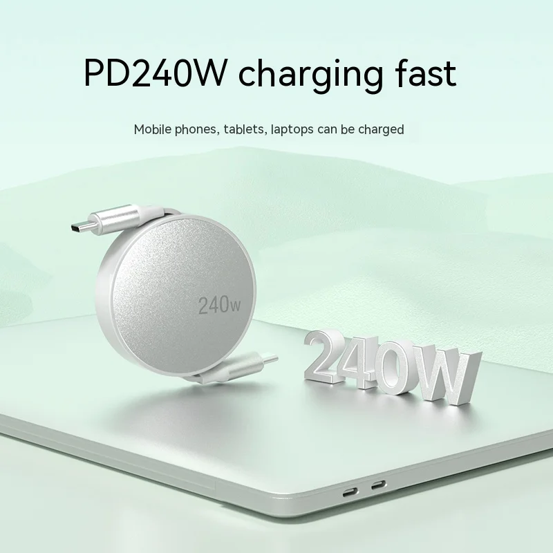 240W USB Type C To USB C Cable 100W PD 3.1 Fast Charging Charger Wire For iPhone 15 Pro max Macbook Pro Xiaomi Samsung