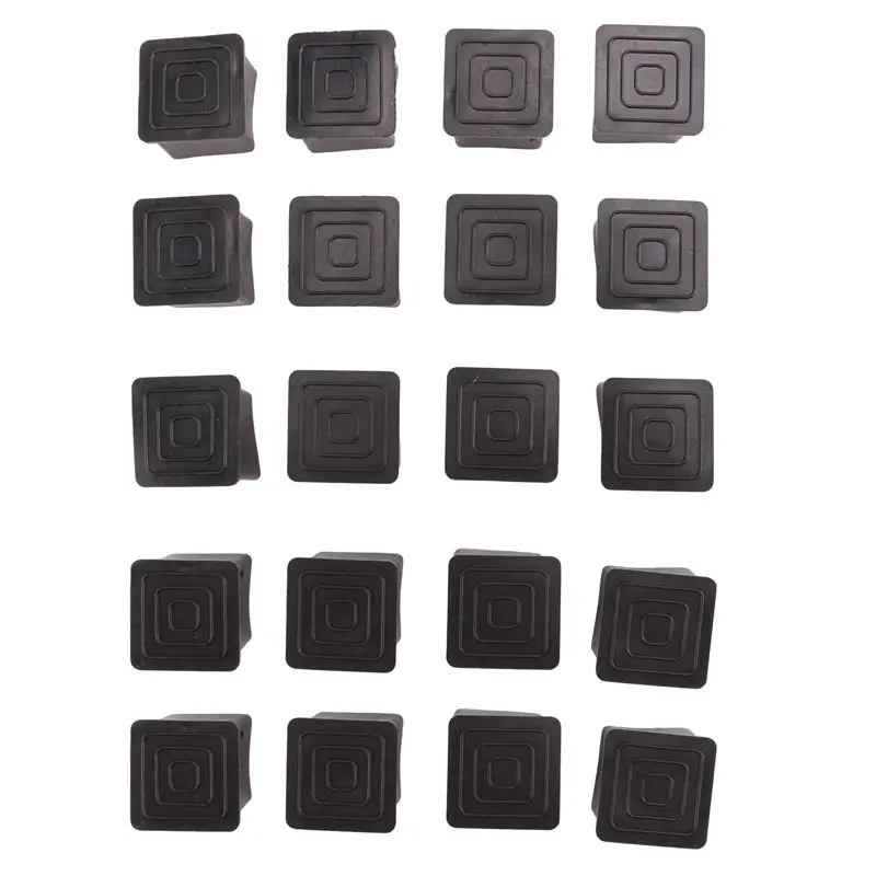 

ABLQ 20Pcs Square Chair Table Leg Foot Rubber Covers Protectors 25Mm X 25Mm