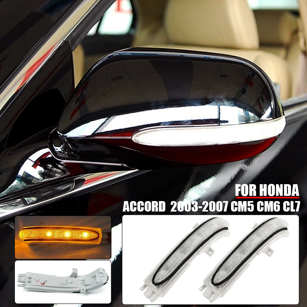 

Rearview Mirror Turn Signal For HONDA ACCORD 2003 2004 2005 2006 2007 CM4/CM5/CL7 Rearview Mirror Signal Light LED Repeater Lamp