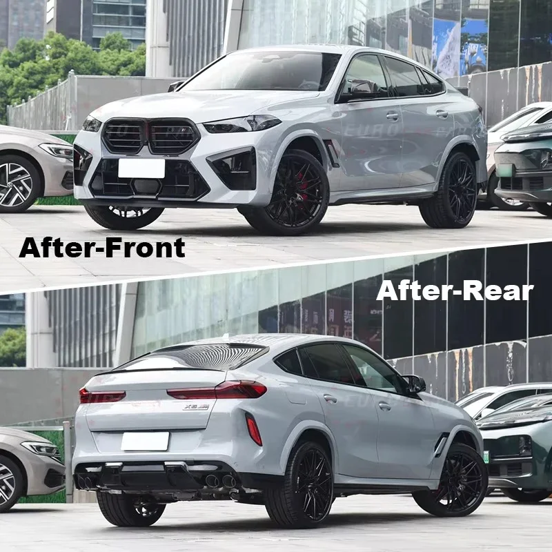 2024year G06 Lci X6M Style Bodykit Without Rear View Mirrors and Side Skirts for Bm X6 E71 Body Kit 2007-2015year