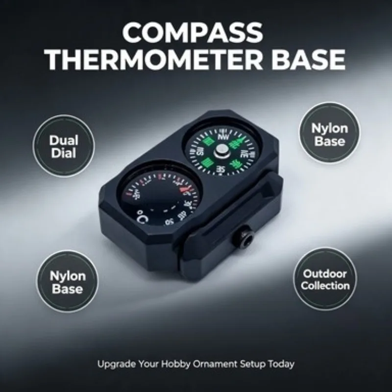 Collectible Simulation Decor Upgrade Accessory Rifle Model Nylon Compass Thermometer Base Stable Internal Structure