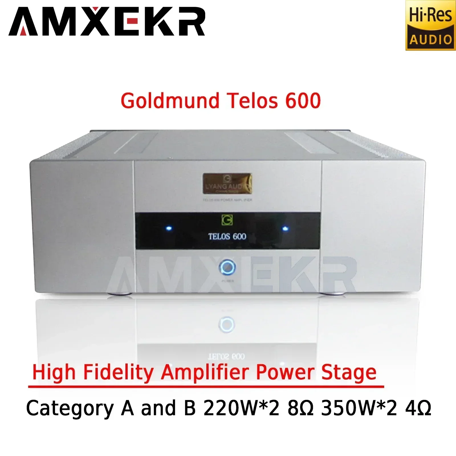 

AMXEKR Goldmund Telos 600 Усилитель мощности Pure Fever Hi-Fi 350 Вт * 2 Высококачественный усилитель мощности класса A и B