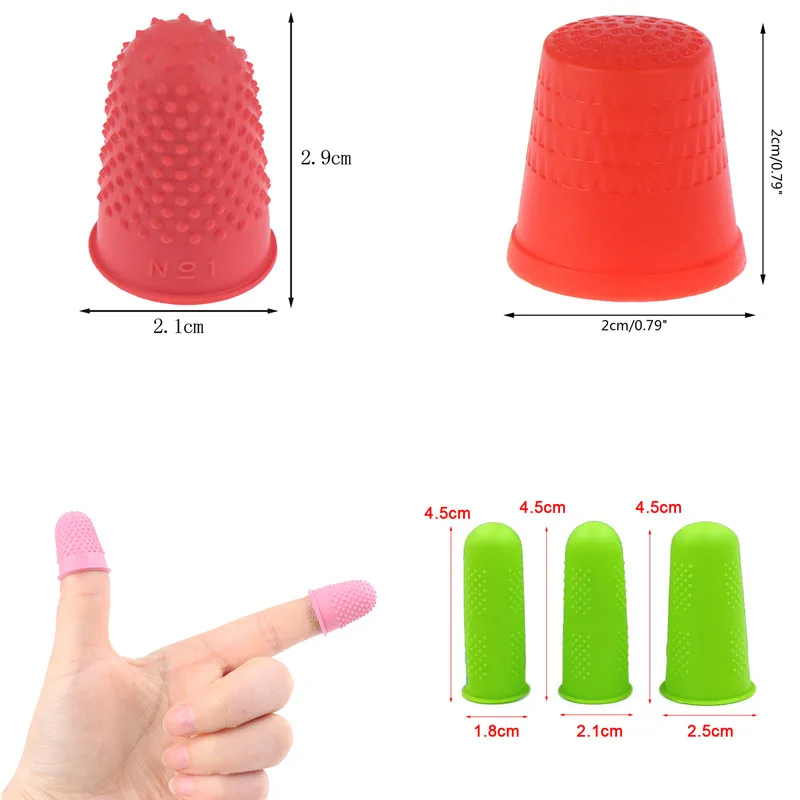 2/3/5Pcs Counting Cone Rubber Thimble Protector Stitch Sewing Quilter Finger Tip work Craft Needlework Sewing Accessories