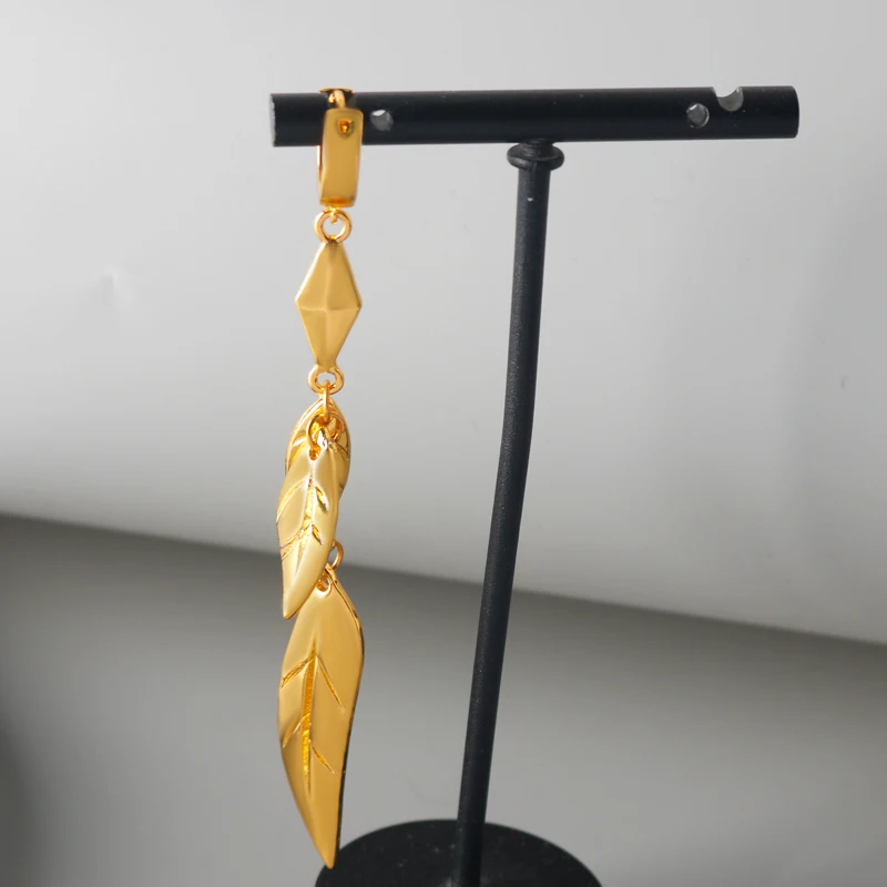 Genshin Impact Tighnari Earrings Anime Game Cosplay Leaves Dangle Hoop Earring Eardrop Jewelry Accessories Fans Gifts