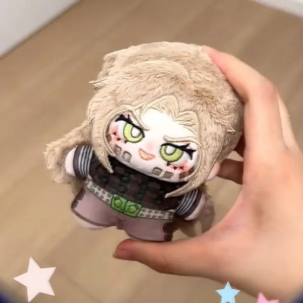 Peluche 10cm JOJO Gyro Zeppeli, poupée en coton imprimé mignon, jouet en peluche créatif pour réunion, cadeau d'anniversaire, pendentif de sac à dos mignon