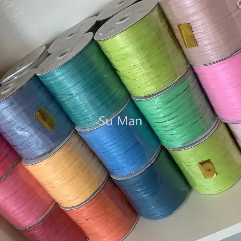 330g 600M/roll Plant Fibre Crochet Yarn Matte Raffia Yarn for DIY Knitting Straw Hat Handbags Hand Knitting Yarn Wool Yarns