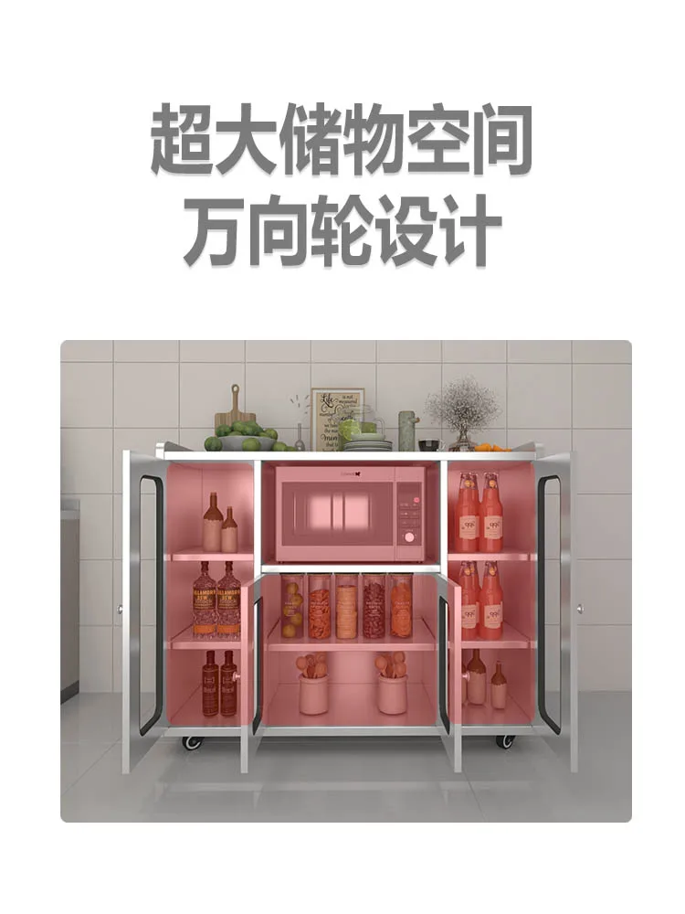 Stainless steel side cabinets home kitchen cupboards restaurant storage cabinet shelves