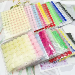 10mm 15mm Glue on Hooks and Loops Round Sticker Strong  Self Adhesive Color Dot DIY Nylon Waterproof Adhesive Fastener Tape