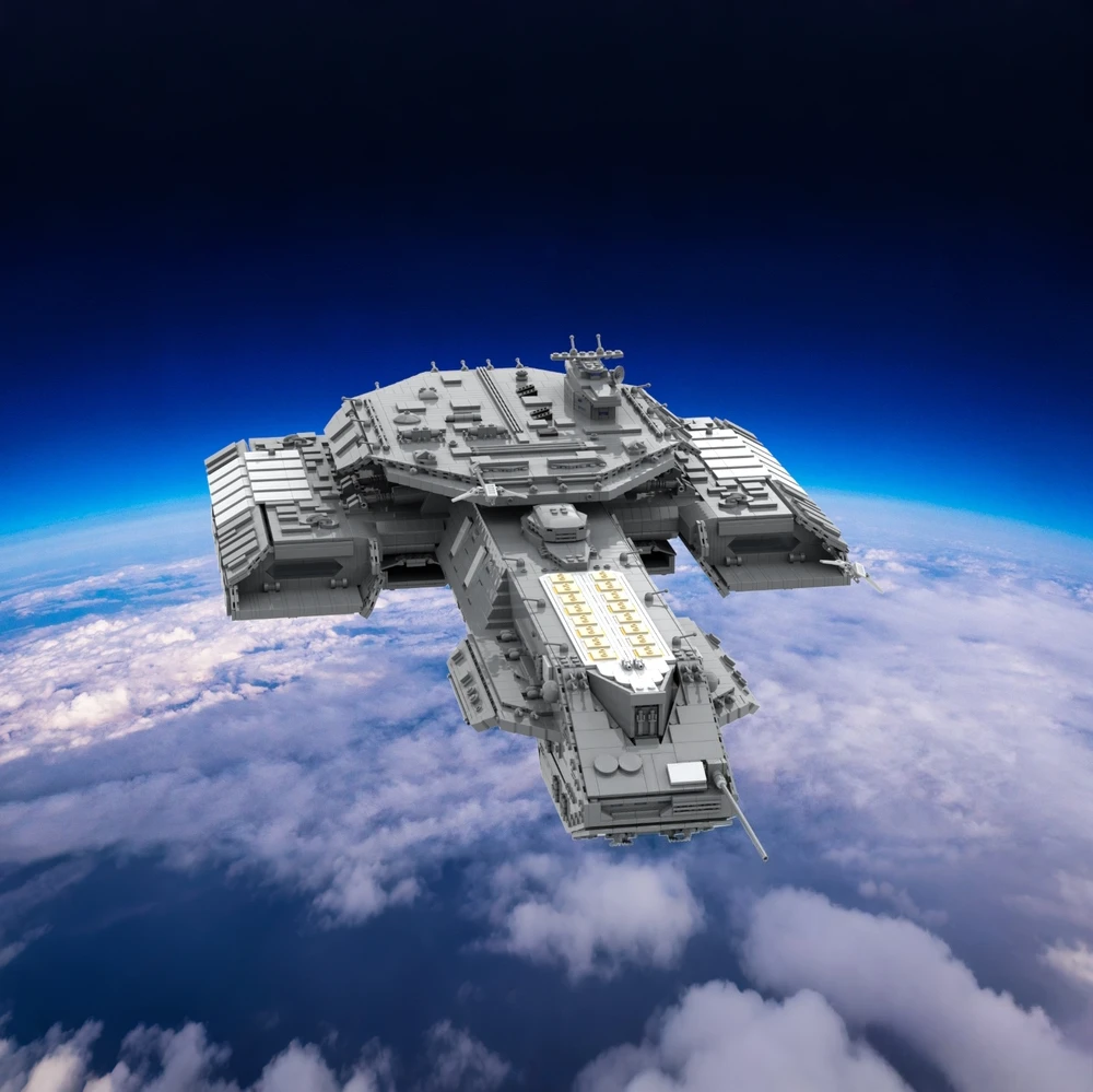 Moc espaço stargata filme atlantised transporte navio modelo SG-1 uss daedalus blocos de construção kit nave espacial tijolos brinquedos presentes do miúdo