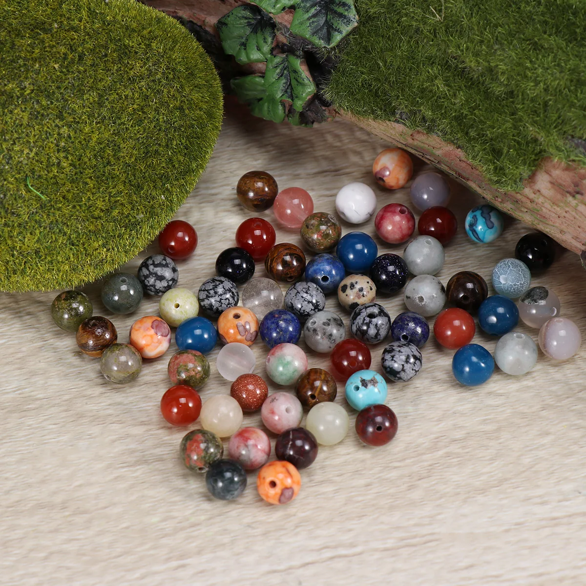 

100Pcs Natural Gemstones Polished Round Smooth Cabochons Mixed Colors for DIY Jewelry Craft Bulk Quartz Crystal Beads Agates