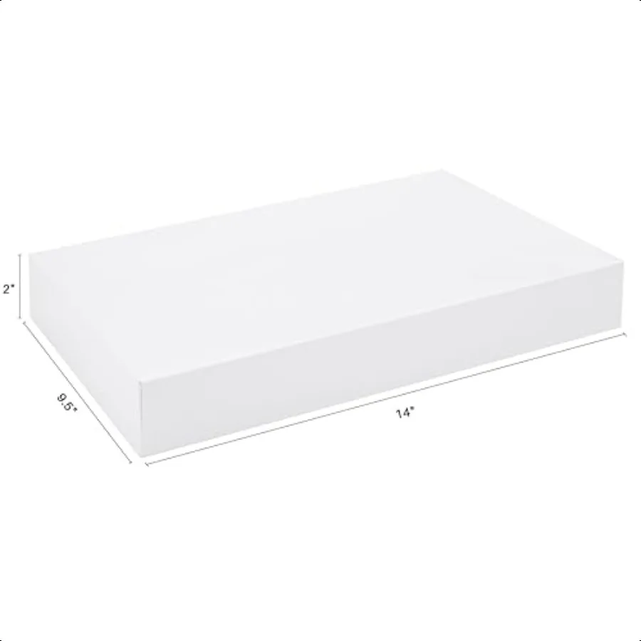 Paquete de 6 cajas de regalo blancas de 14"