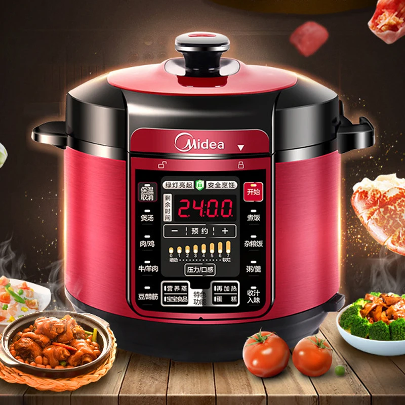 5L Electric Pressure Cooker Microcomputer Type Black Crystal Double Gallbladder 5L Intelligent Household Pressure Cooker