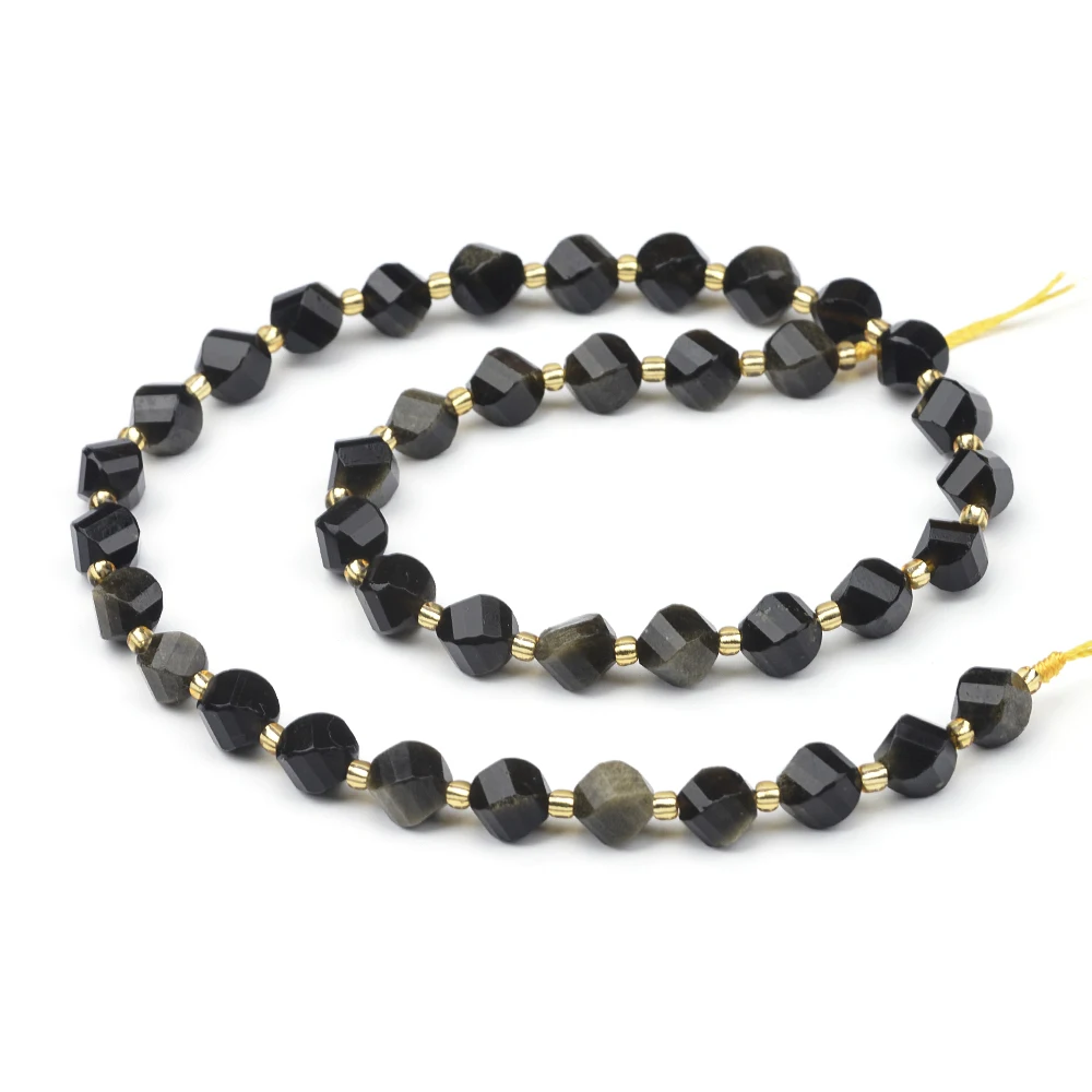 Wholesale Natural  Rainbow Obsidian  Faceted Rondelle Loose Beads For Making Jewelry DIY Necklace Bracelet