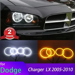 Warranty Switchback Cotton Light  Rings DRL LED Angel Eyes Kit For Dodge Charger LX 2005-2010 Cars Headlight Retrofit