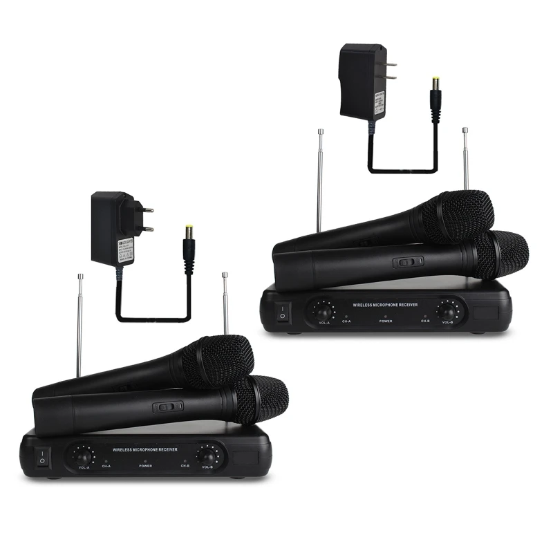 

Microphone Transmitter Professional Karaoke VHF Wireless Microphone System for Ideal for DJ, Church, Events Drop shipping