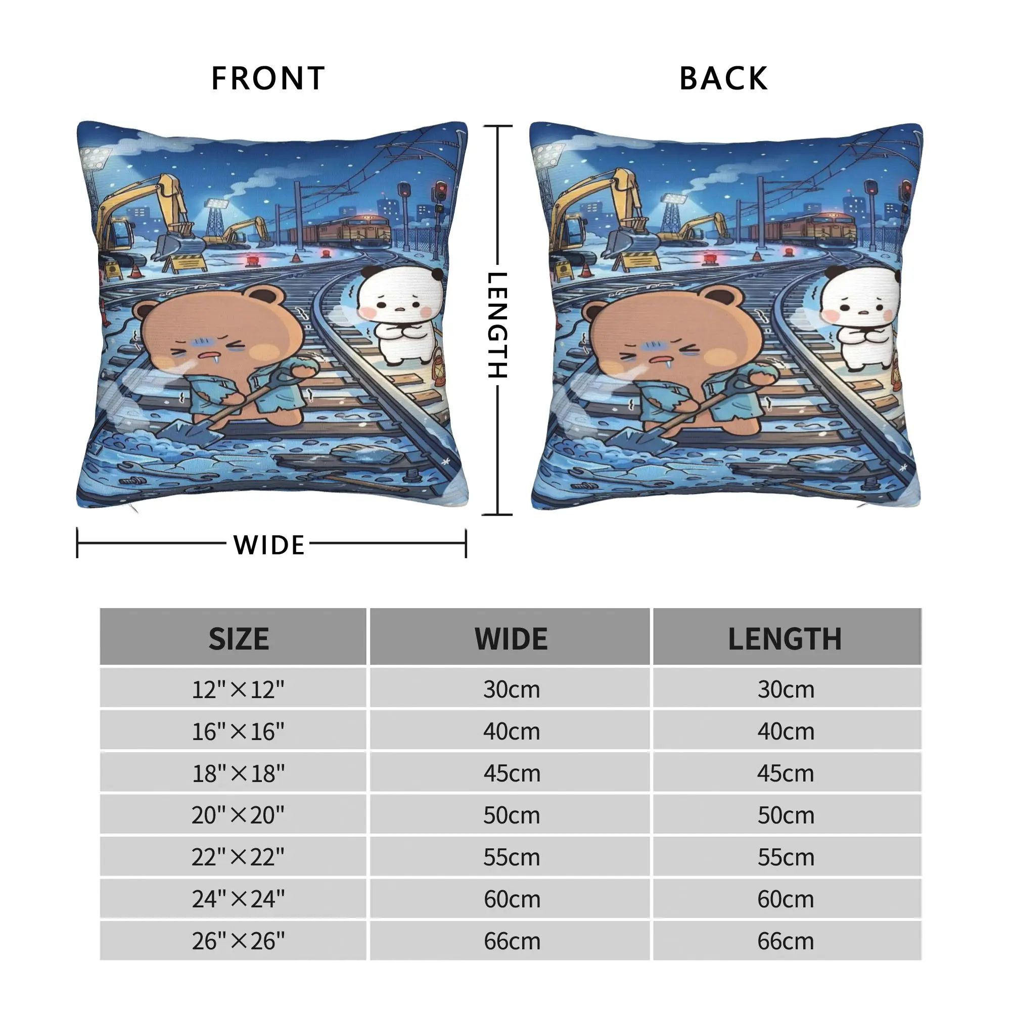 Panda Bear Bubu Dudu Pillow Case  Soft Pillow Cover Morden Pillowcases For Living Room Sofa
