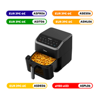 Midea Hot Air Fryer, 5L Capacity, HeatXpress Technology, 90% Less Oil, Energy and Time Saving with 7 Presets, MAD55F8APK