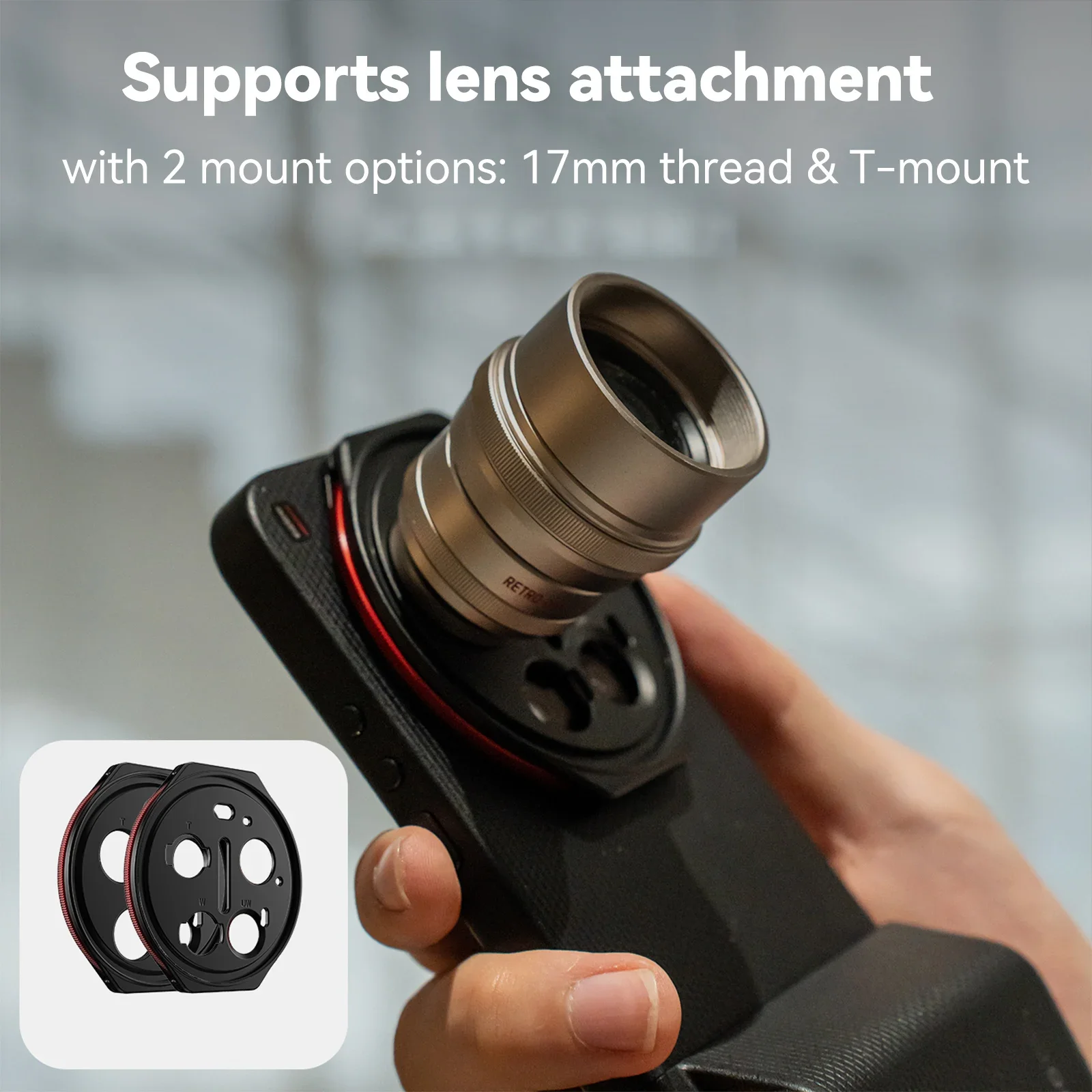Fotorgear Pierścień Zoomu z Regulacją Ostrości, do Xiaomi 17 Ultra, do Oficjalnego Etui Fotograficznego na Telefon, Obsługuje Filtr 67mm i Obiektyw 17mm — zdjęcie produktu 6