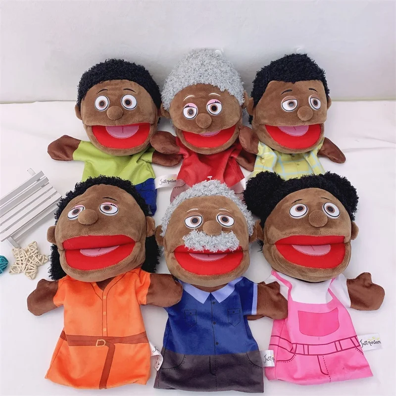 Familie Weiche Stofftier Puppe Papa Mama Bruder Schwester Cosplay Plüsch Puppe Pädagogisches Baby Spielzeug Kawaii Hand Finger Puppe – Detail 5