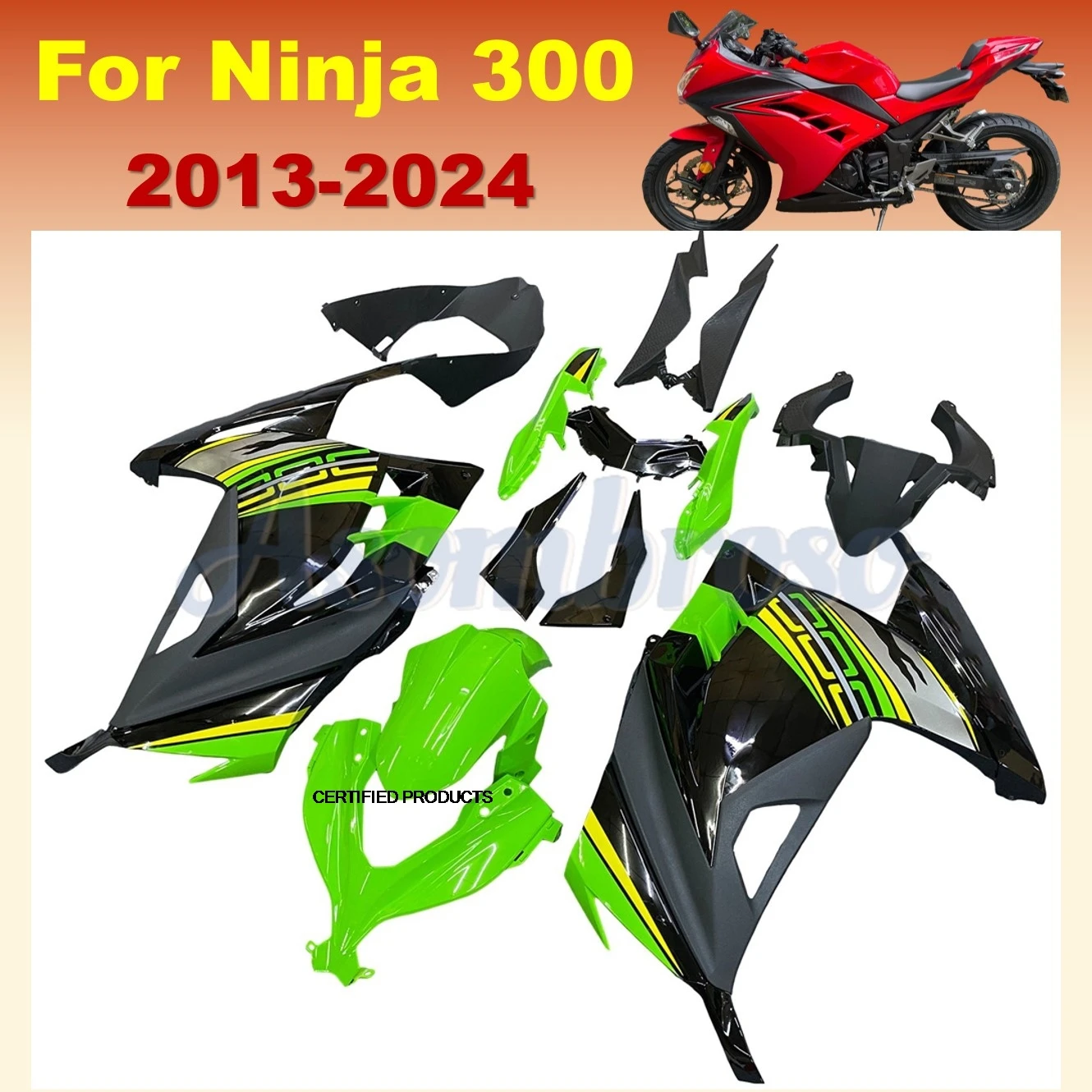 New Motorbike Parts Fairing Kit For KAWASAKI NINJA300 2013-2017 2018 2019 2020 2021 2022 2023 2024 Bodykits cowl