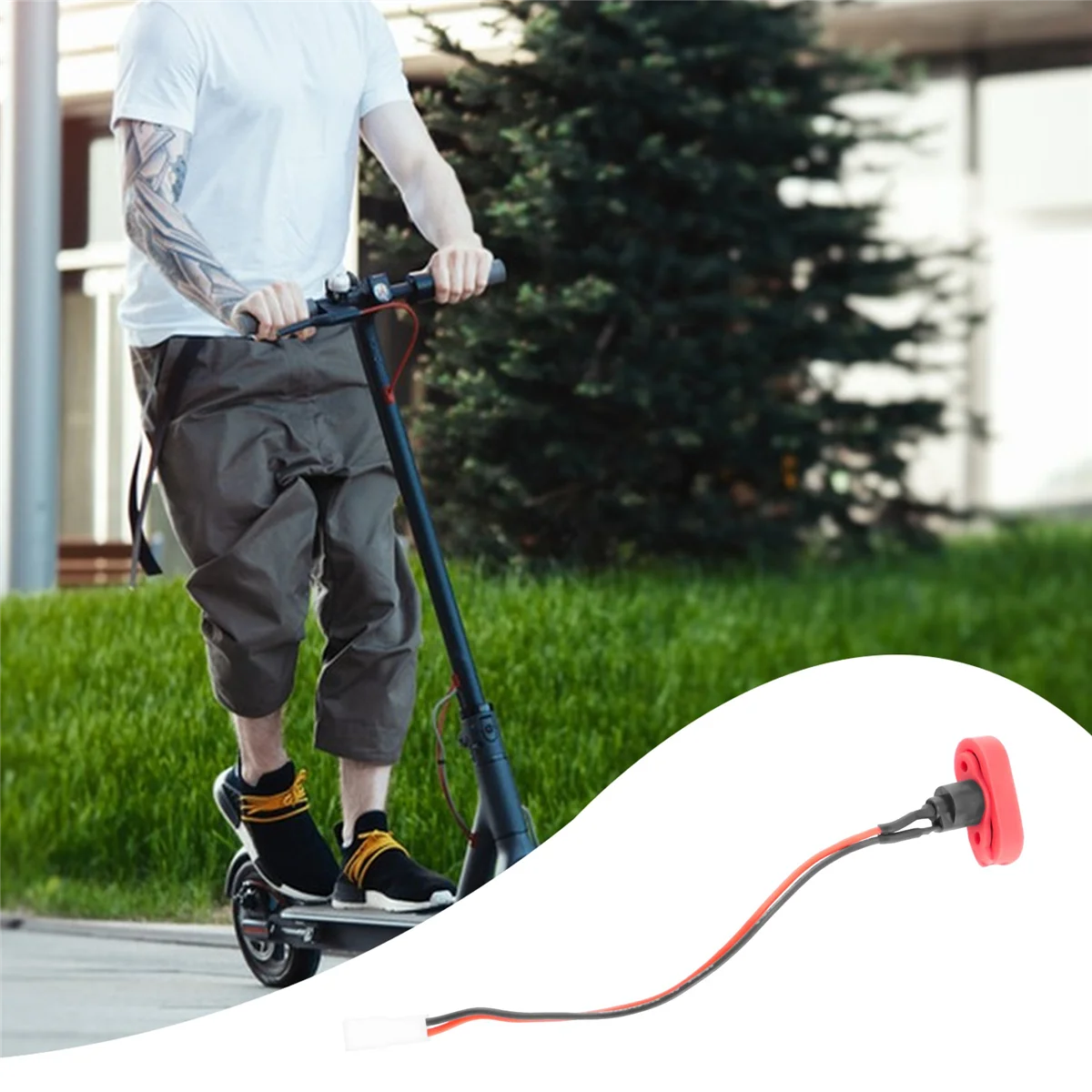 For M365 Electric Scooter Charging Hole Cover with Charging Cable Charging Port Plastic Waterproof Cover