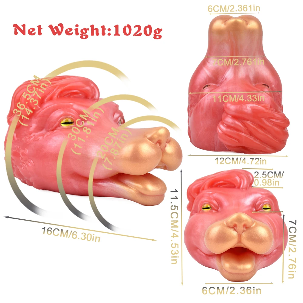 GEEBA Fantasy Stroker And Masturbation Sleeves Sex Toys For Men Lifelike Silicone Male Masturbator Pocket Pussy Fox Head Onahole