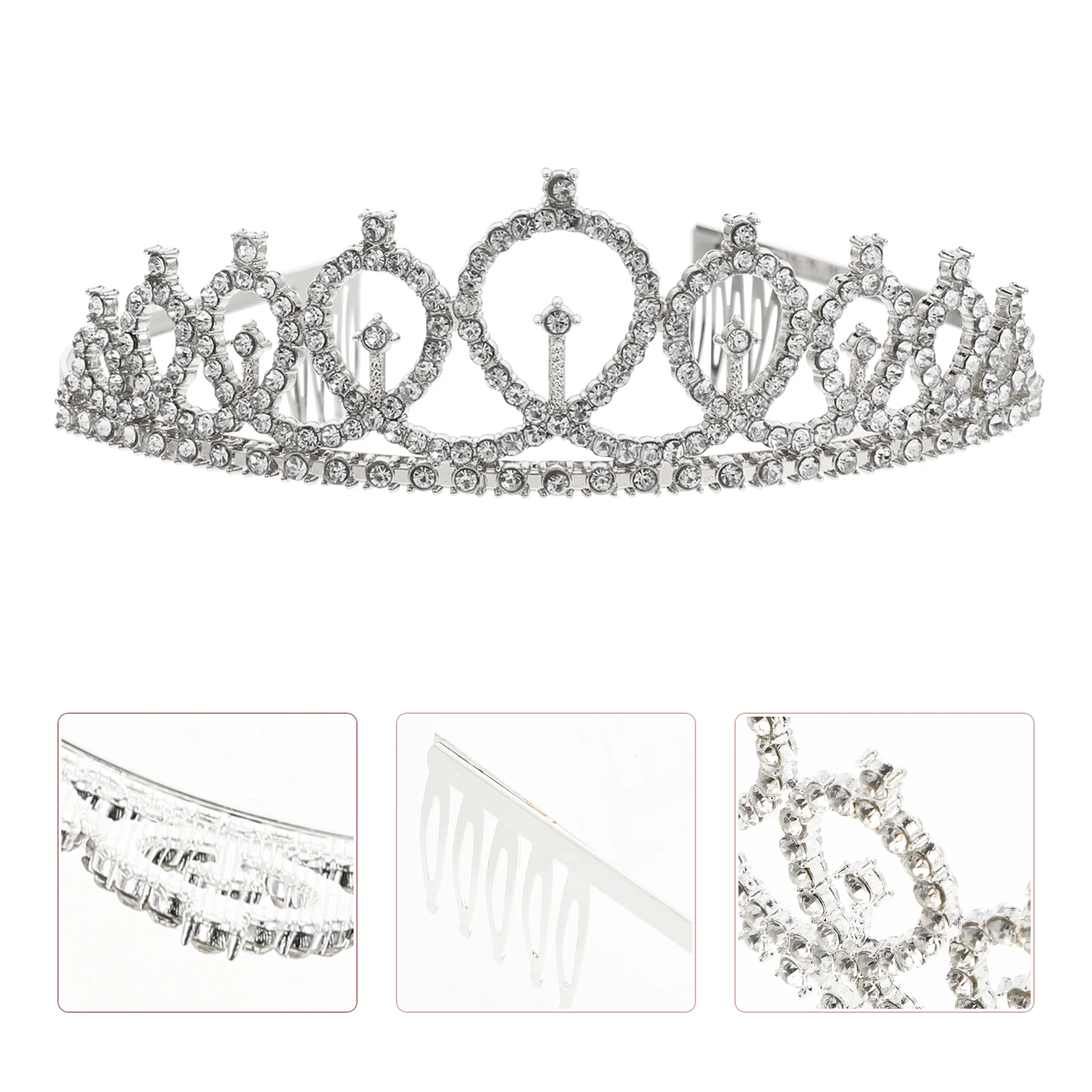 

Elegant Birthday Crown Headb Girls Vintage Hair Accessories Alloy Rhinestone Kids Crown Bridal Tiara Party Headdress Decor