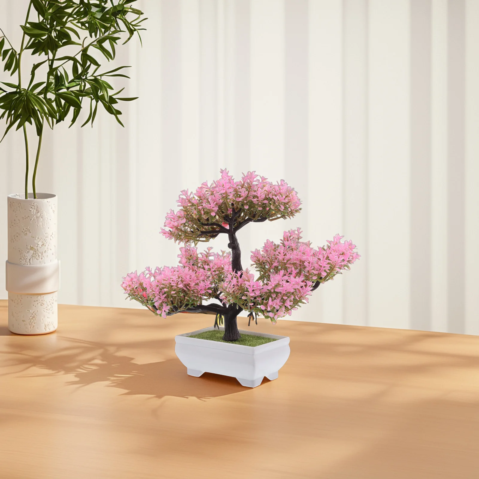 

Realistic Faux Bonsai Tree Simulation Plant for Bookshelf Desktop Decoration Mini Artificial Pine Indoor Space Greenery