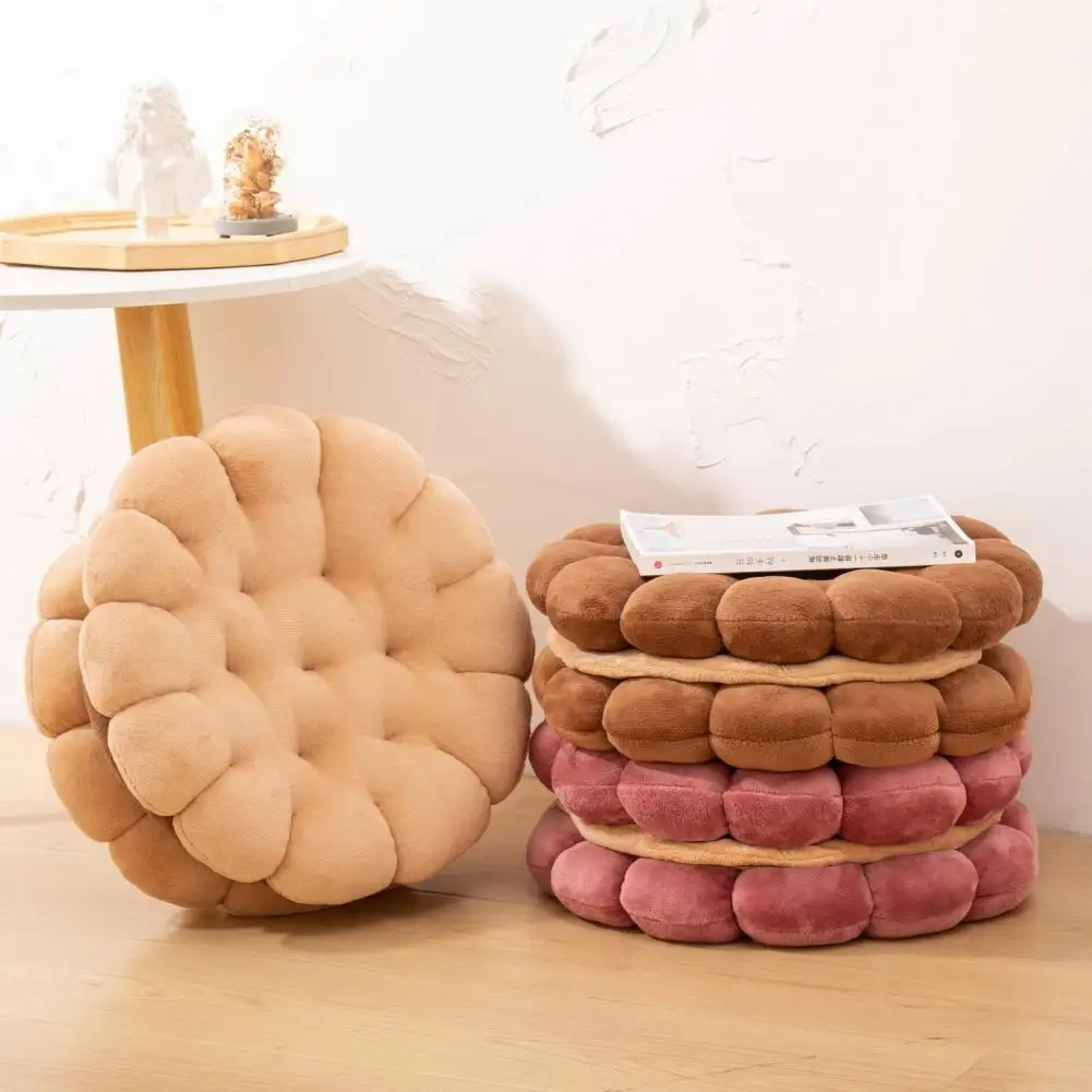 Seat Cushion EPE Filling Plush Pillow Cushion Manual Positioning Floor Cushion Living Room Bedroom Sandwich Biscuit Plush Pillow