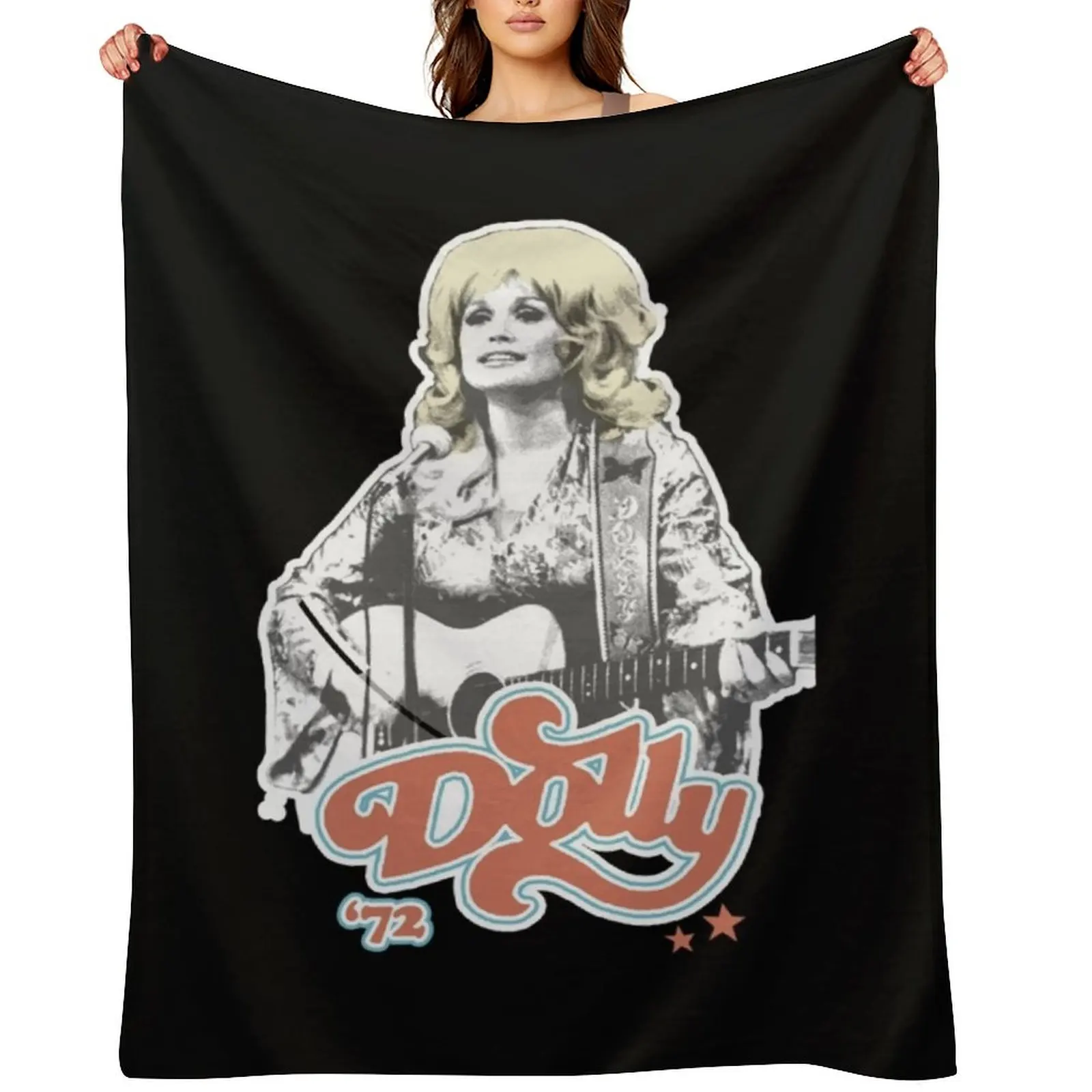

Dolly Parton Vintage Relaxed Fit Throw Blanket Sofa Decoratives Vintage Warm Blankets