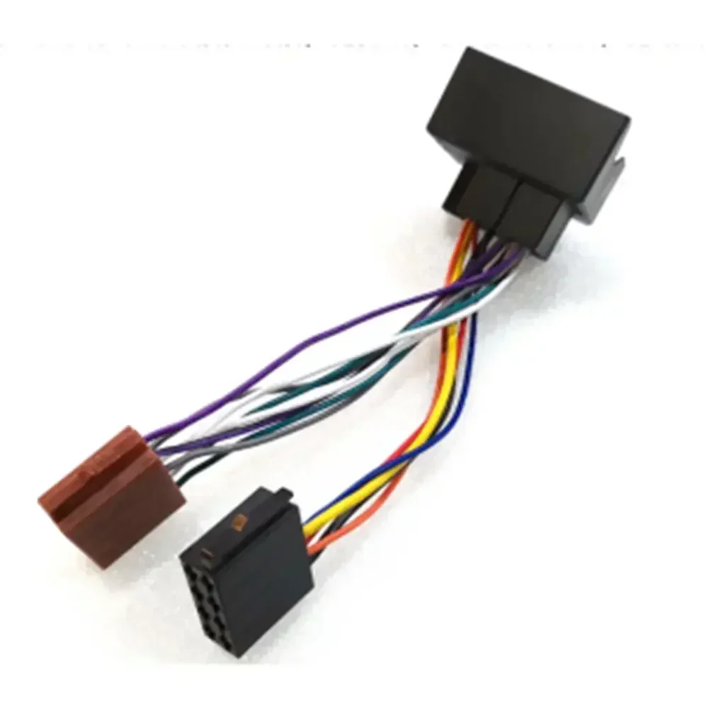 Car ISO Radio Stereo Wire Harness Adapter For Golf ISO Cable Connector Plug 12V Car Electronics Accessories