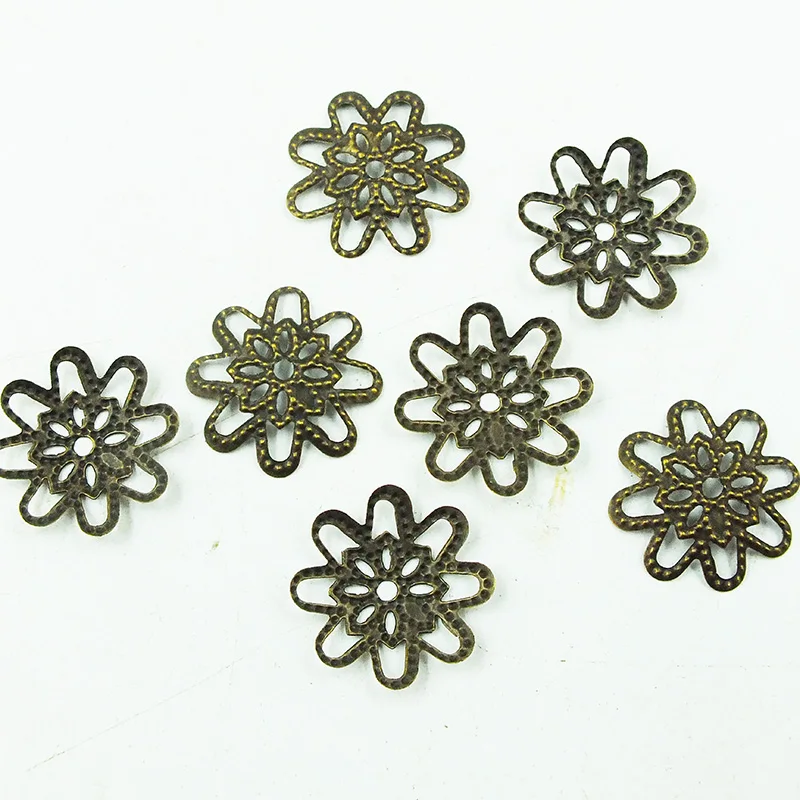 

500PCS DIY Jewelry Accessories Jewelry Material 18mm Flat Eight Leaf Flower Tray Eight petal Flower Flat Small Flower Slices