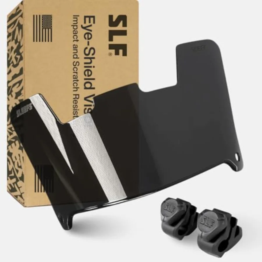 

Football Helmet Visor - Tinted Professional Football Visor/Shield - Fits Youth and Adult Helmets - Includes Quick Visor Clips +