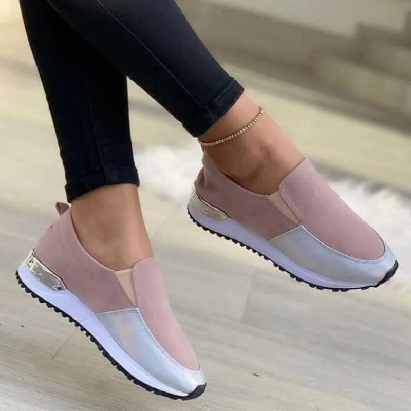 

Women's Vulcanized Shoes Summer New Round Toe Flat Bottom Women's Casual Shoes Platform Non-slip Comfortable Large Size Loafers