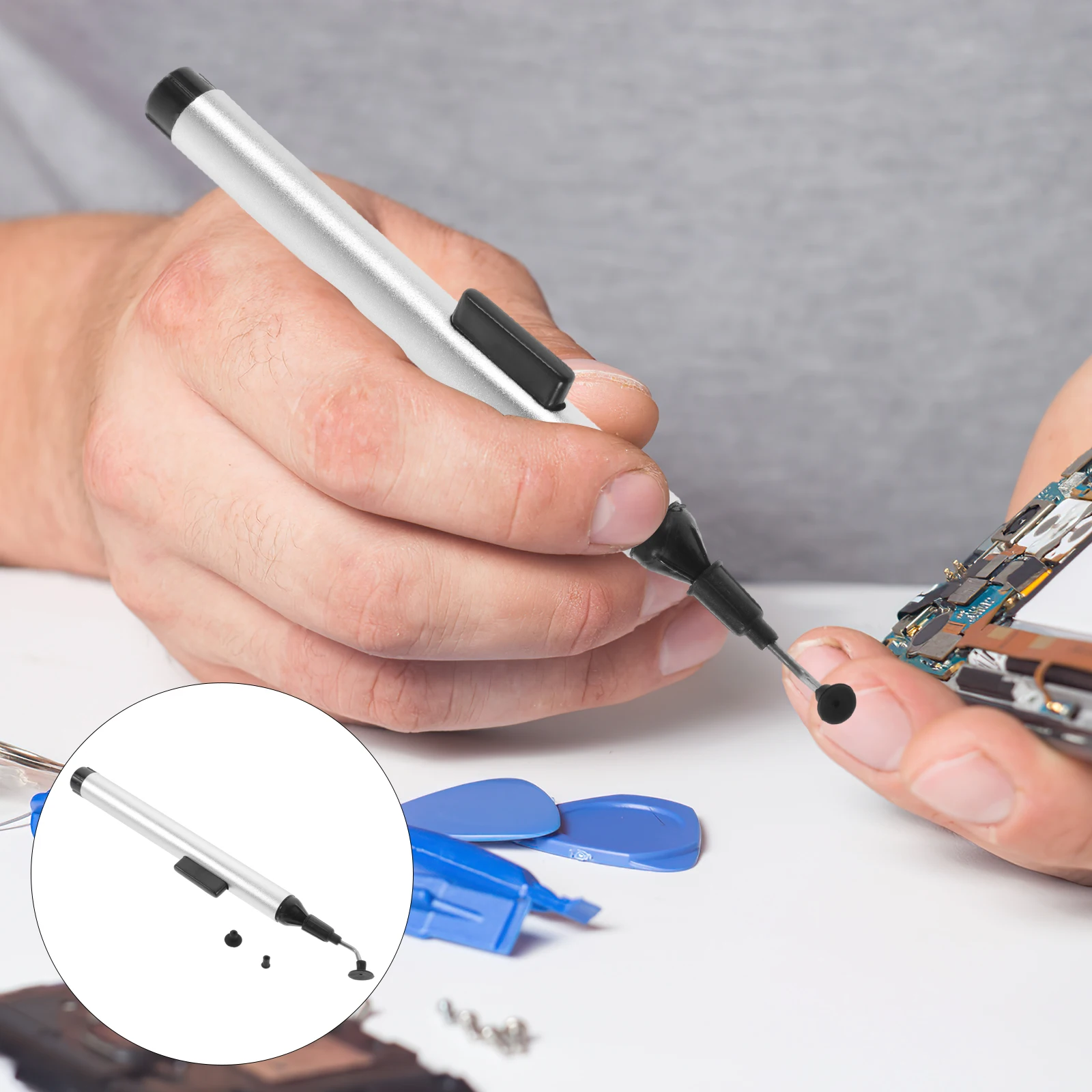 

Practical IC Chip Extractor Nonslip Handle Static Protection Tool Durable Component Picker Welding Equipment Anti ESD Suction