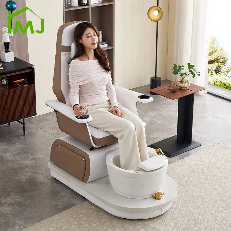 

Modern Nail Salon Electric Reclining Rotating Foot Spa Manicure Pedicure Chair