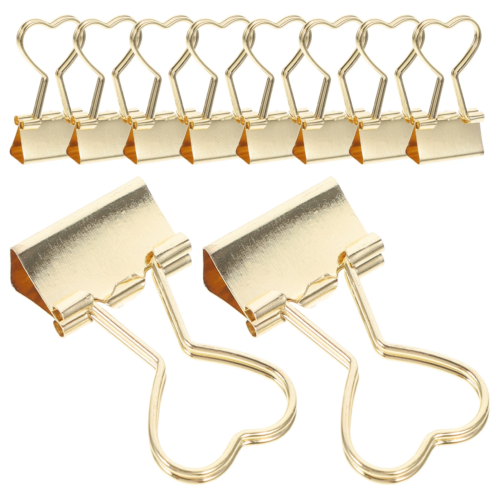 

10 Pcs Binder Document Clips File Metal Paper Delicate Office Fixing Bill Folder Assortment