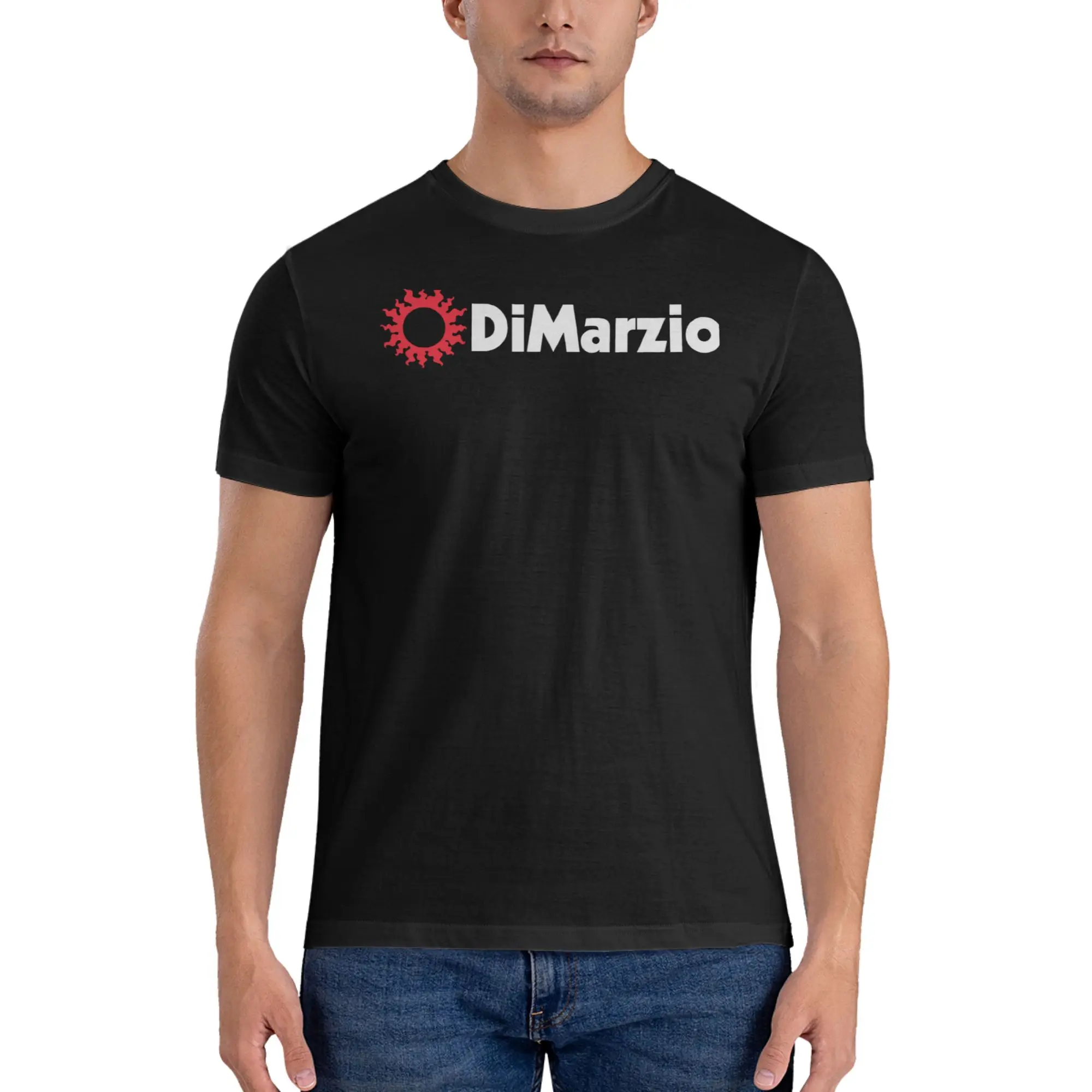 Nueva camiseta moderna con el logotipo de la empresa Dimarzio Guitars Company, camiseta básica de colores vivos para deportes y ocio